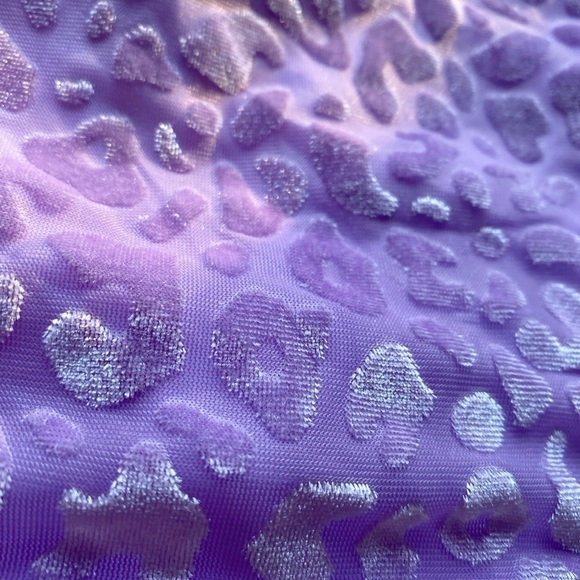 Shein Plus Size Burnout Velvet Leopard Print High Waist Bikini Set - Picture 10 of 10